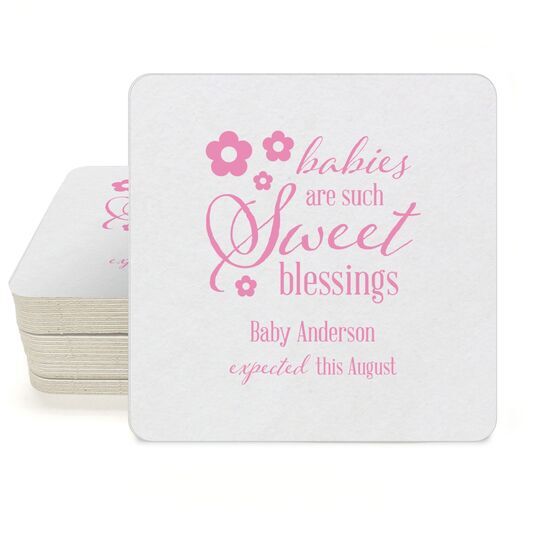 Sweet Blessings Square Coasters